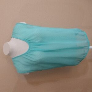 PLEIONE Sleeveless Sheer Blouse Size XS